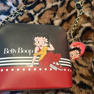 Betty Boop Red and Black Crossbody Bag